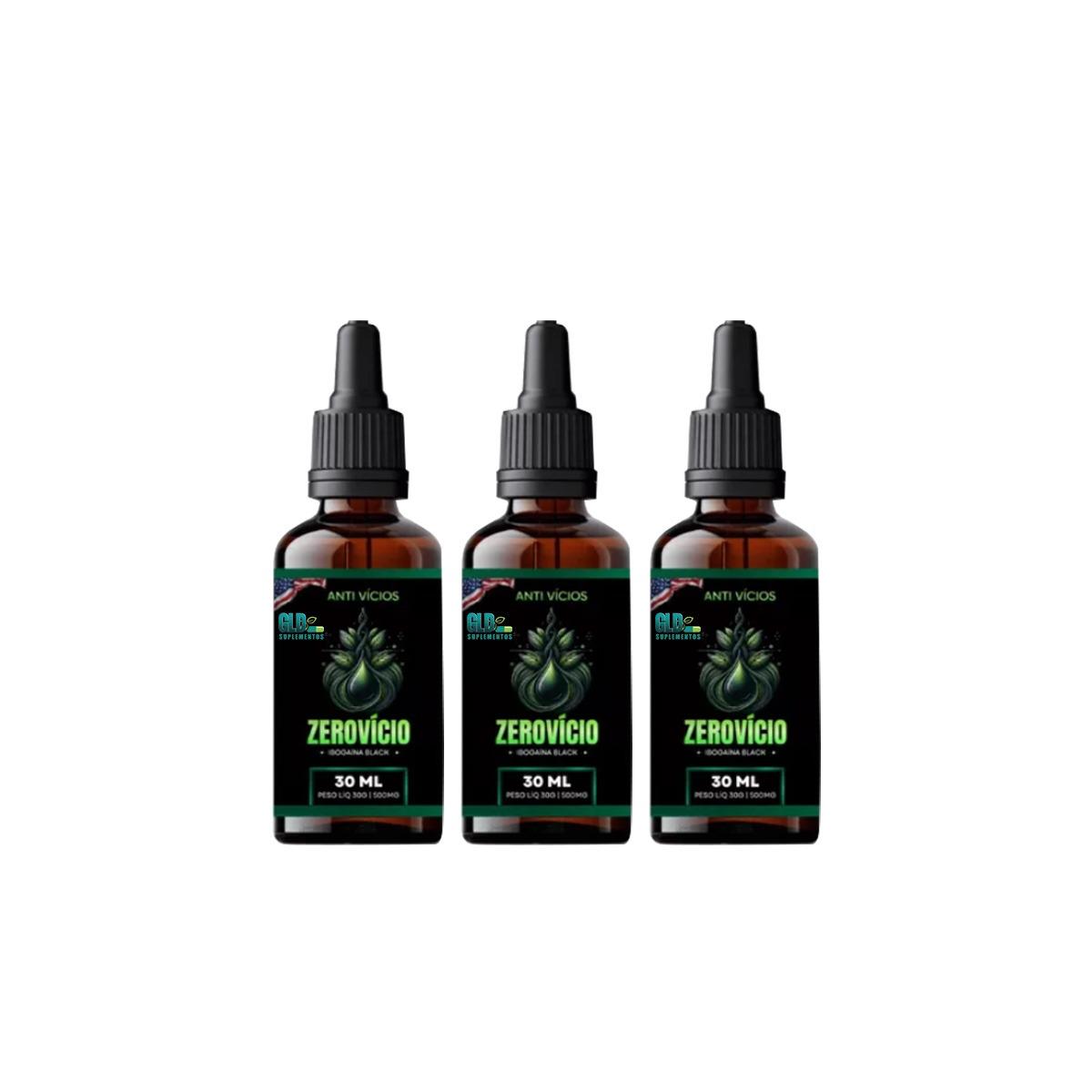 ZeroVicio 3 Frasco DE 30 ML - Suplemento Alimentar